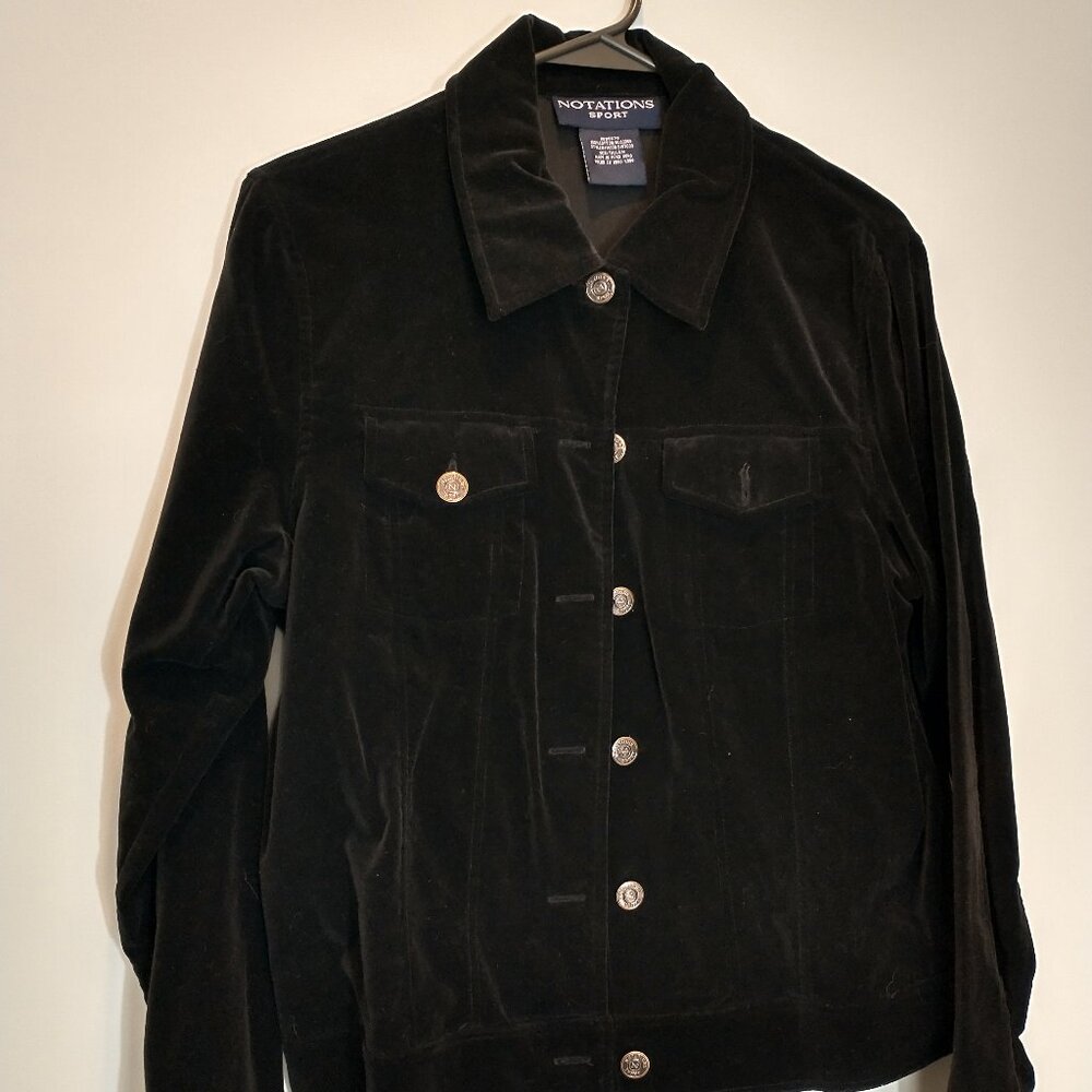 Notations Sport Velvet Jean Jacket